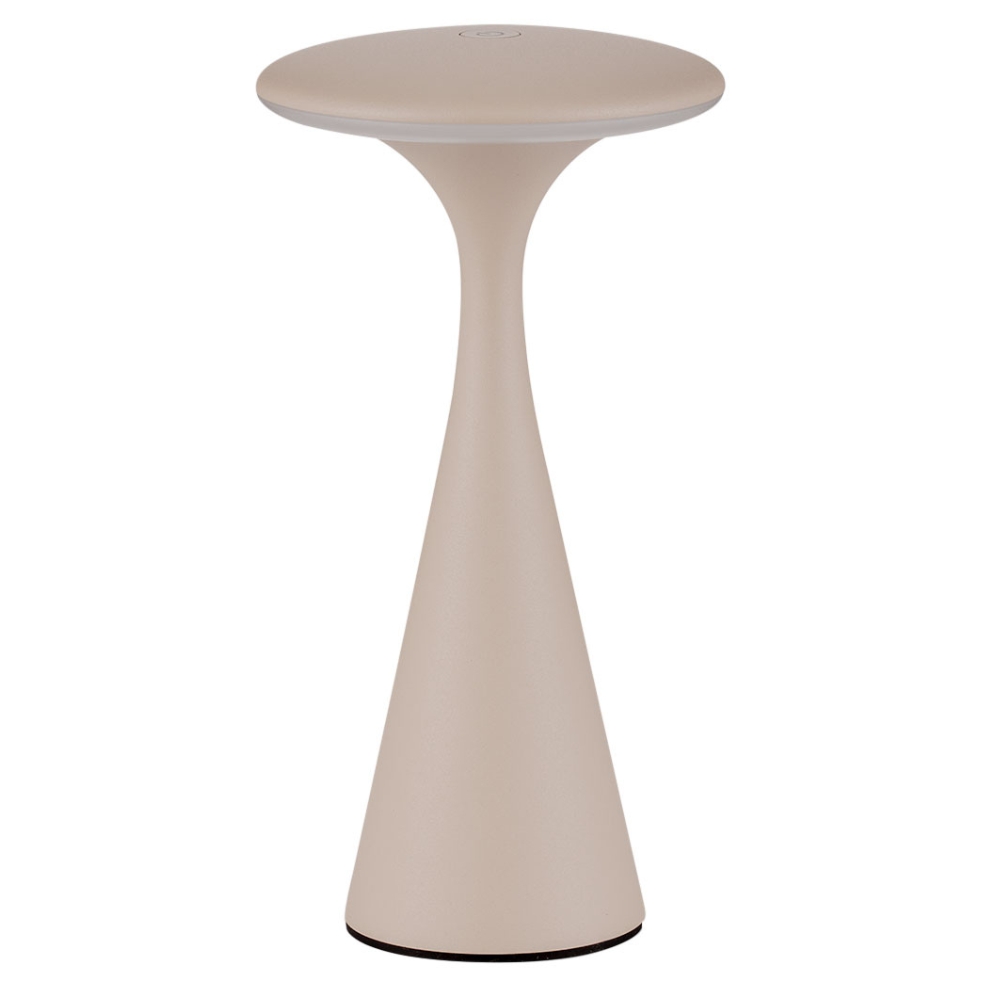 Nova Luce Béžová kovová nabíjecí stolní LED lampa Grigio Nova Luce