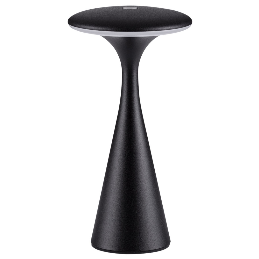 Nova Luce Černá kovová nabíjecí stolní LED lampa Grigio Nova Luce