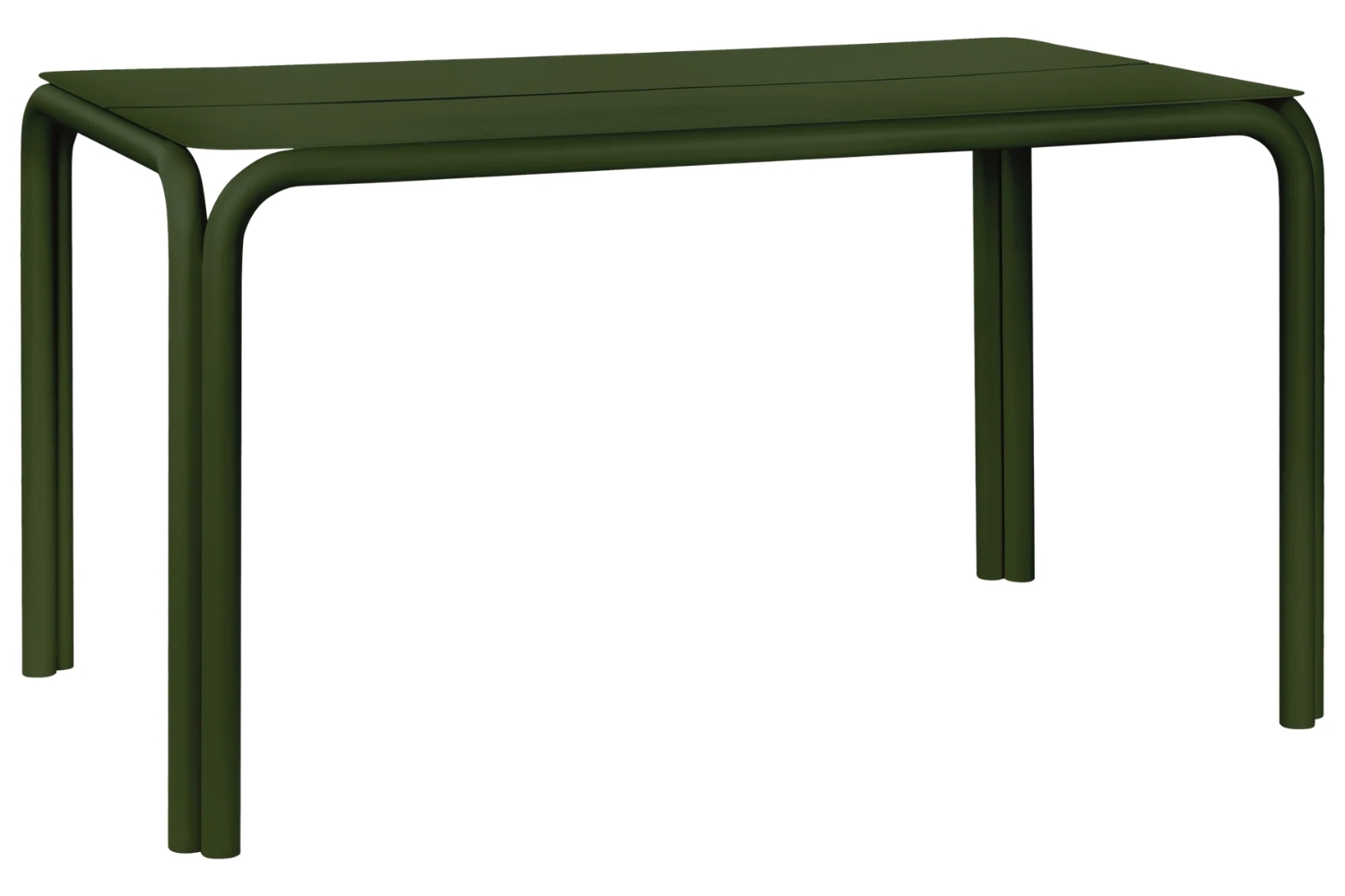 noo.ma Zelený kovový zahradní stůl Nokk 135 x 84 cm noo.ma