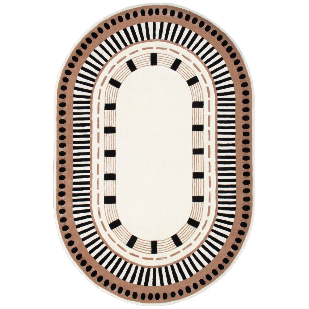 Fargotex Bílo-hnědý koberec Roma 200 x 300 cm Fargotex