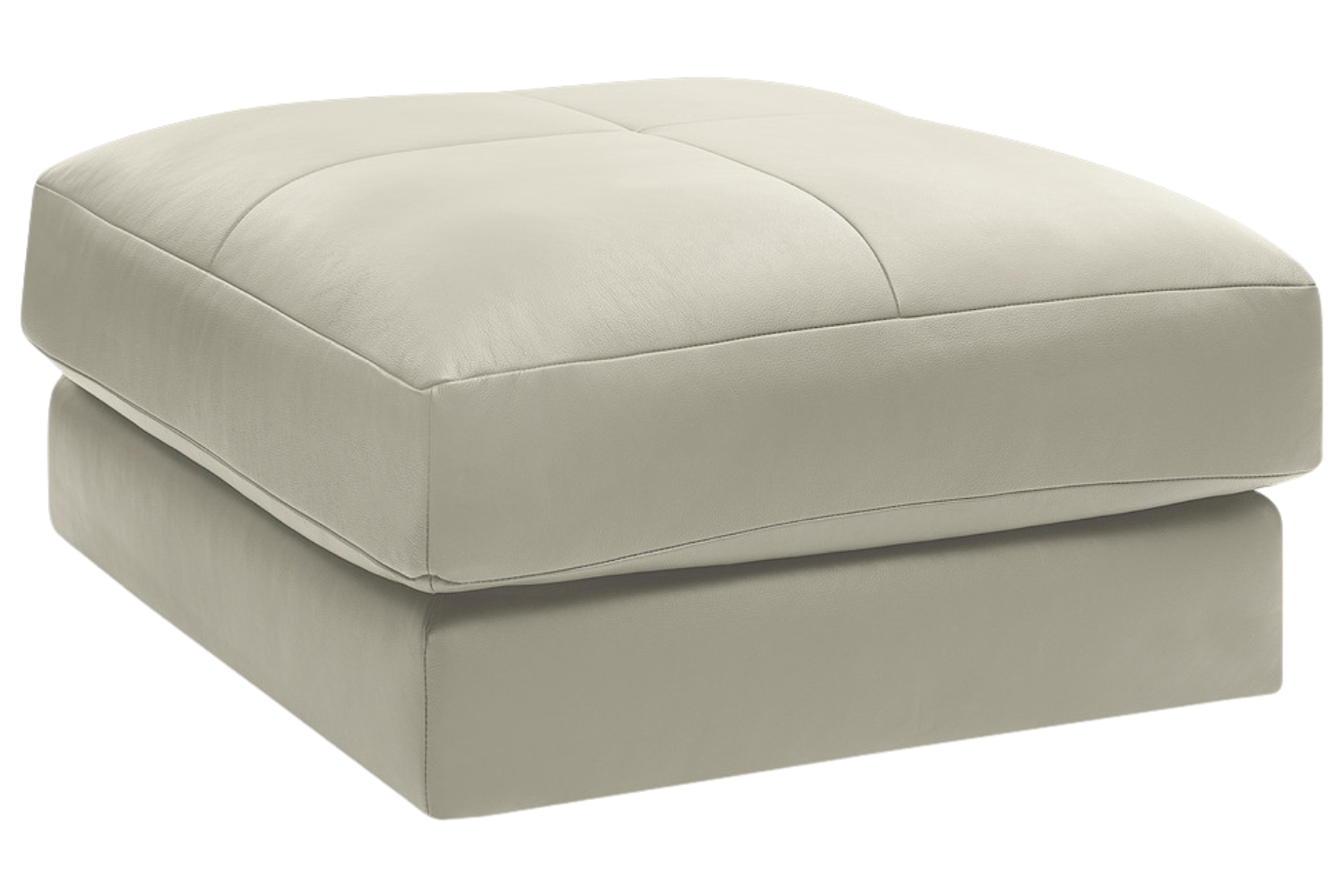 Bobochic Paris Béžová kožená podnožka Leonard 86 x 86 cm Bobochic Paris