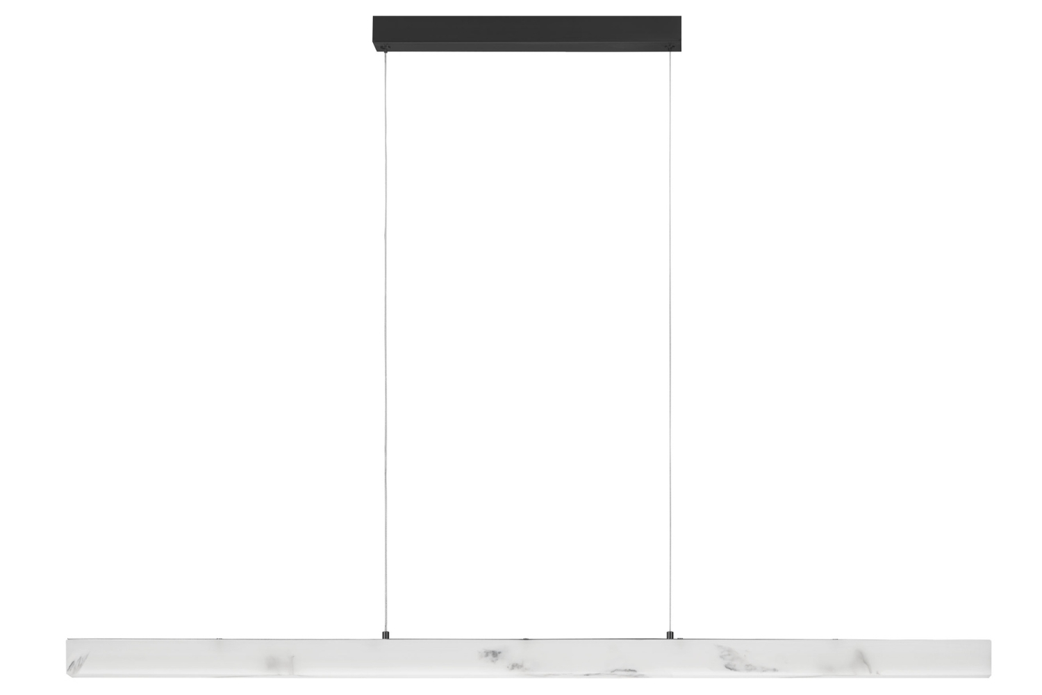 Nova Luce Bílé závěsné LED světlo Vaster 120 cm s černým zavěšením Nova Luce