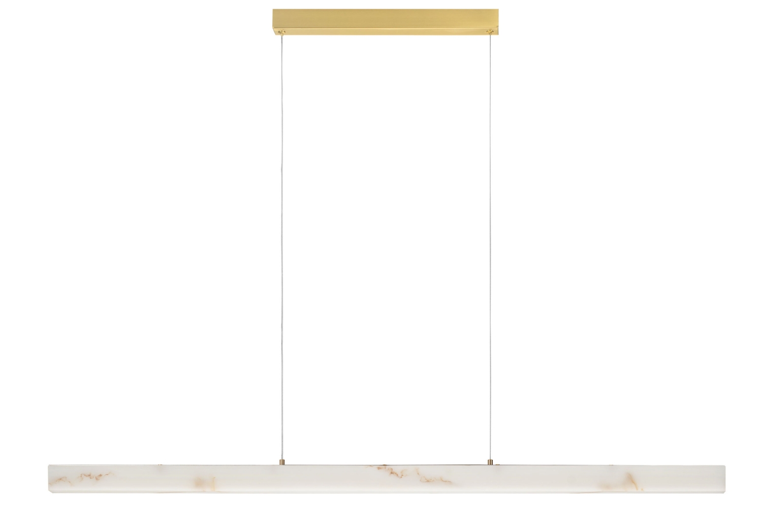 Nova Luce Bílé závěsné LED světlo Vaster 120 cm se zlatým zavěšením Nova Luce