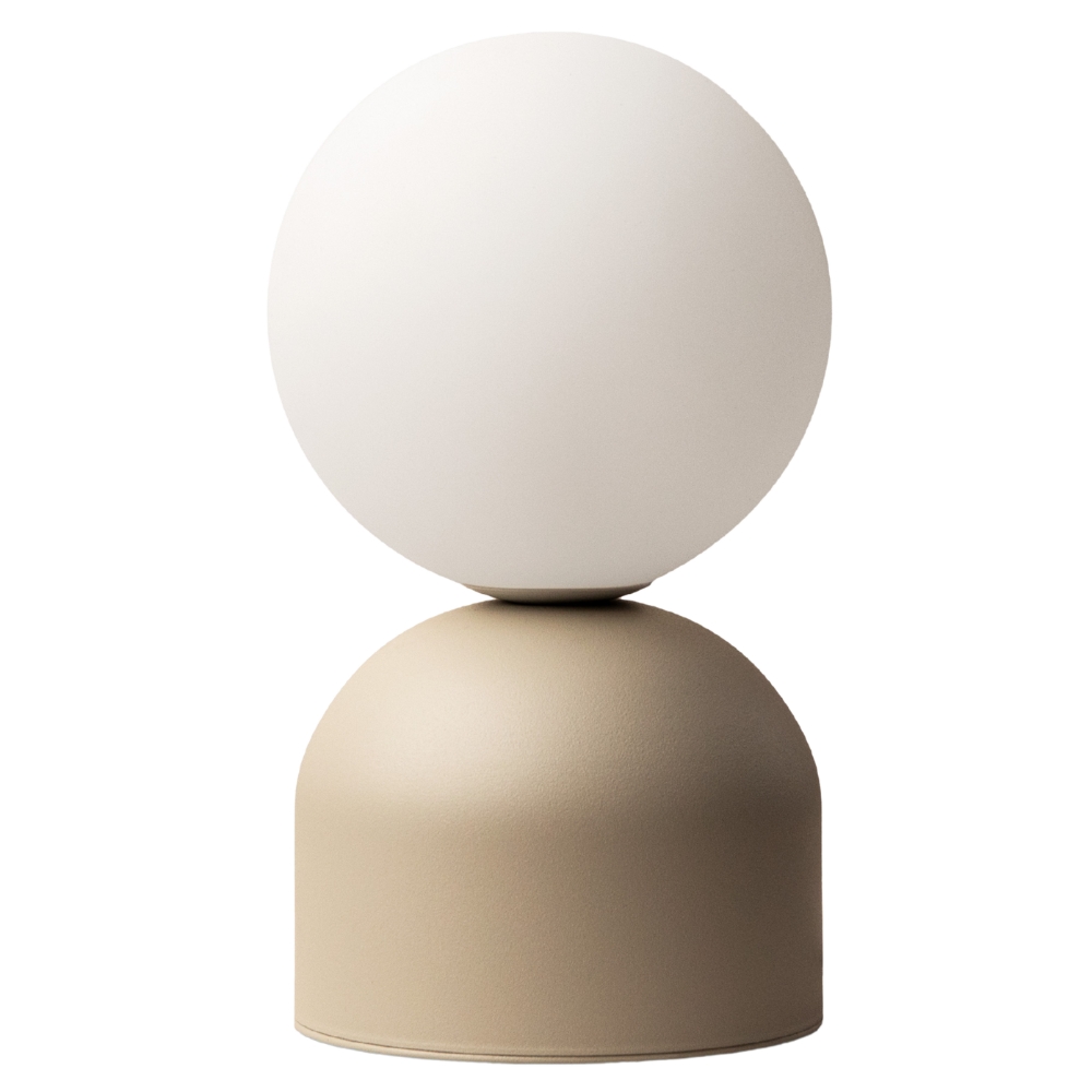 Micadoni Béžová kovová stolní lampa Ely Micadoni