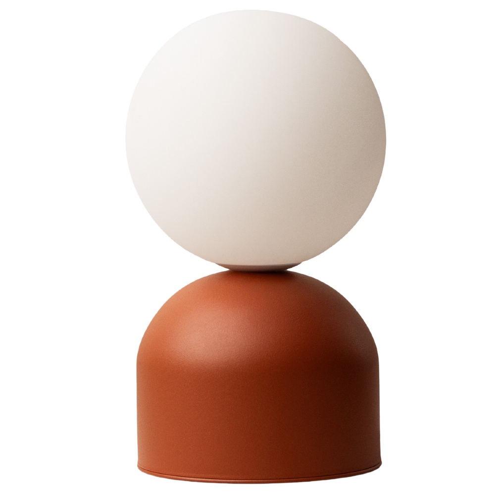 Micadoni Červená kovová stolní lampa Ely Micadoni