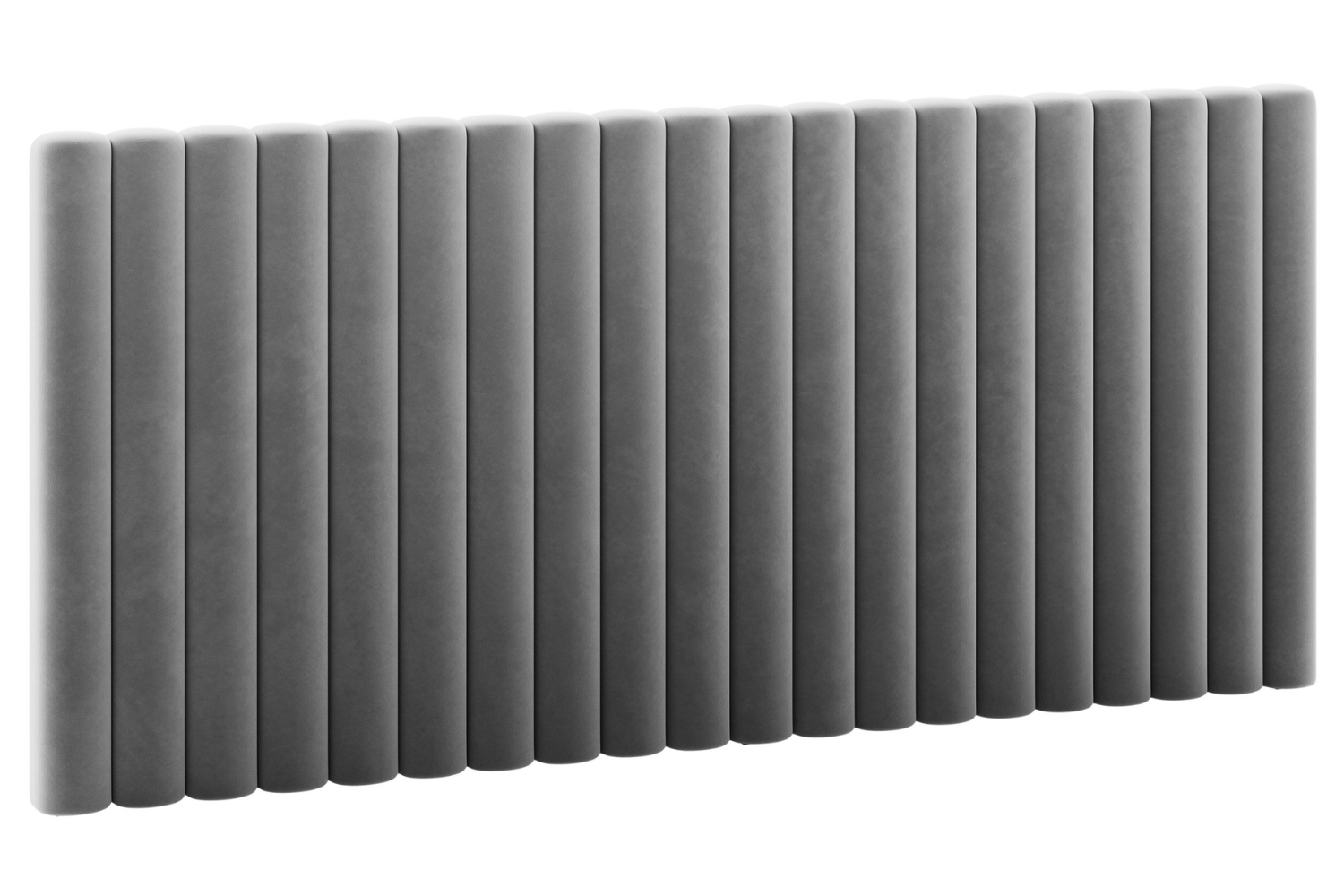 Micadoni Šedé sametové čelo k posteli Mistero 200 cm Micadoni