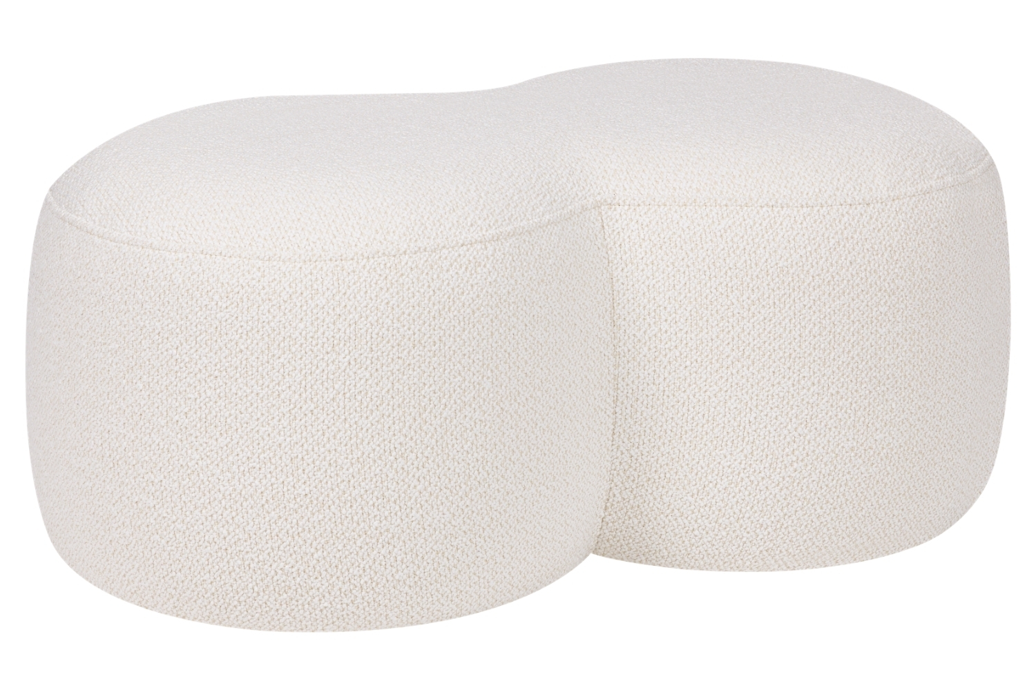 noo.ma Béžový bouclé taburet Umbo 88 x 50 cm noo.ma