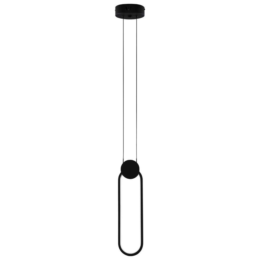 Nova Luce Černé kovové závěsné LED světlo Wiro 10 cm Nova Luce