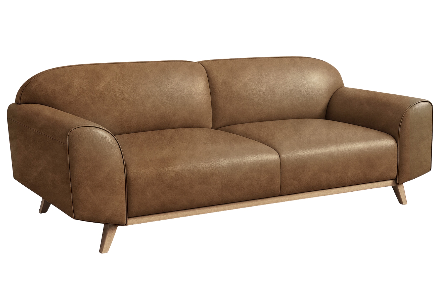 Mesonica Hnědá kožená dvoumístná pohovka Nesbo 193 cm Mesonica