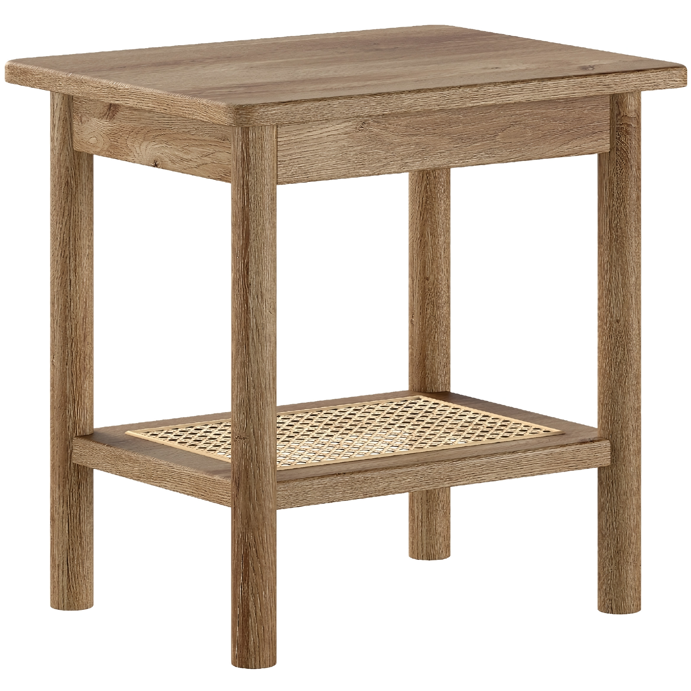 Vipack Dubovo-ratanový noční stolek Olive Vipack