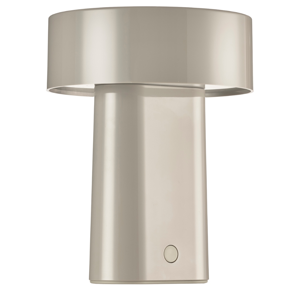 Zone Denmark Béžovošedá plastová nabíjecí stolní LED lampa Oblong Zone Denmark