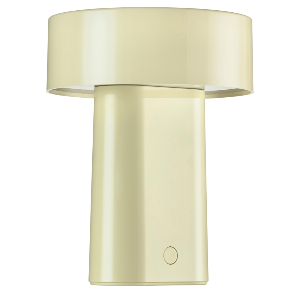 Zone Denmark Světle žlutá plastová nabíjecí stolní LED lampa Oblong Zone Denmark