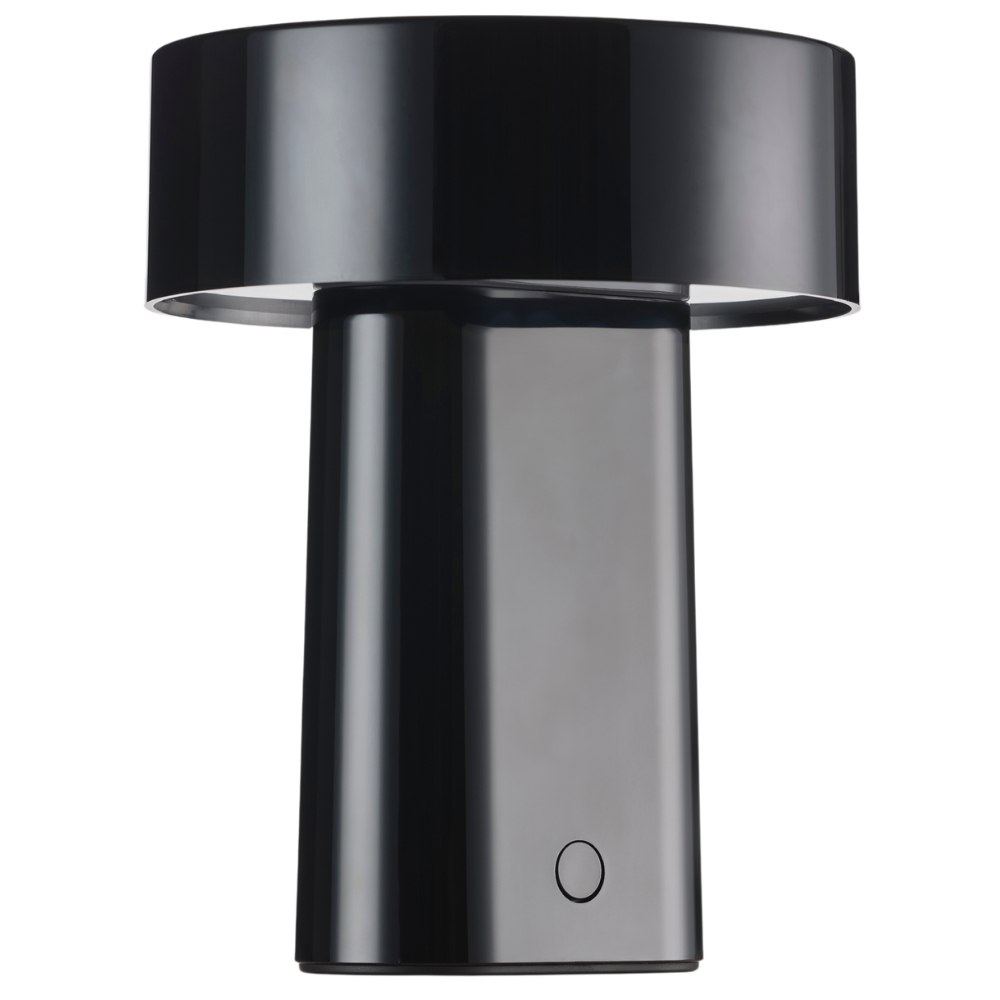 Zone Denmark Černá plastová nabíjecí stolní LED lampa Oblong Zone Denmark