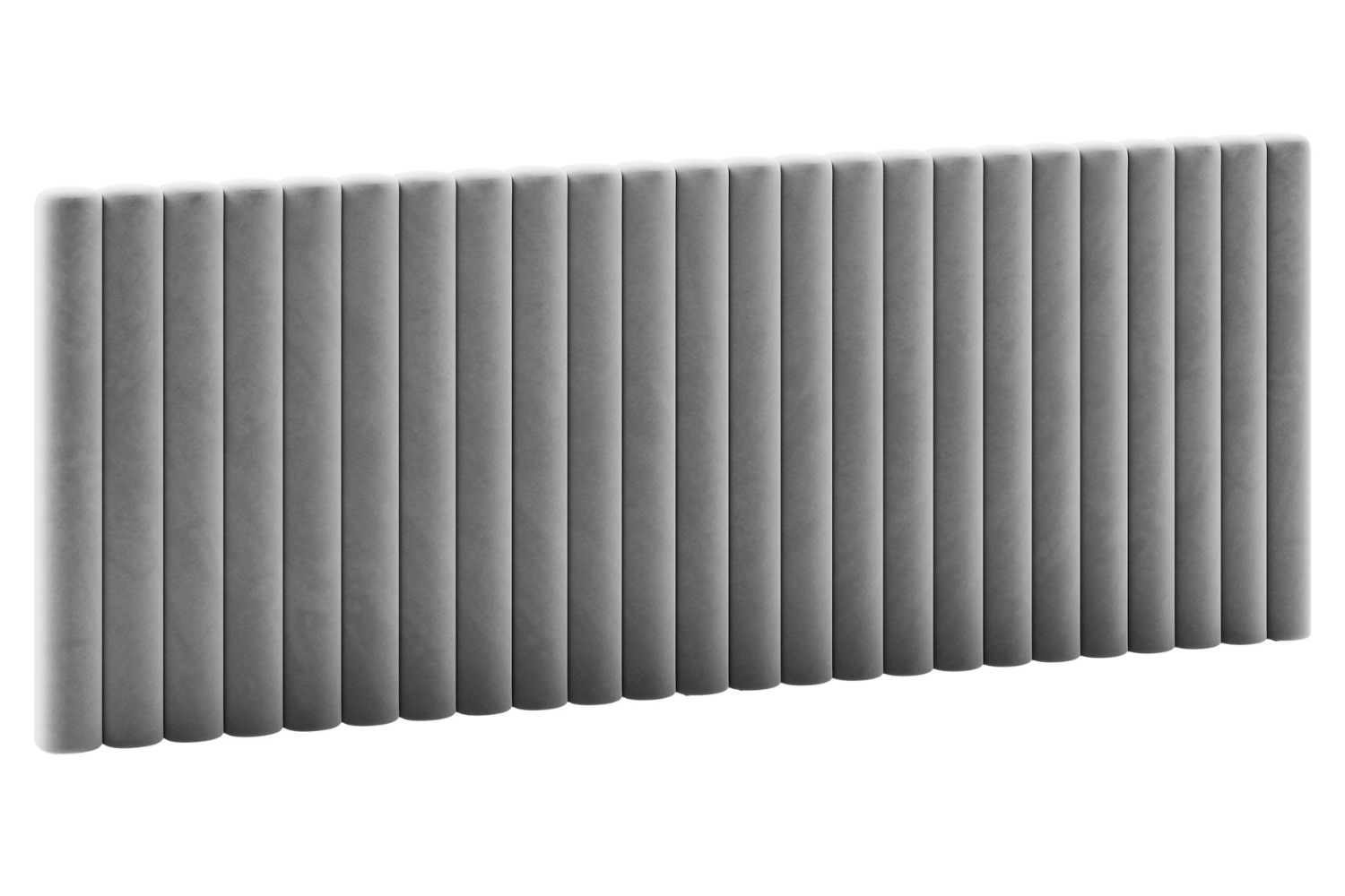 Micadoni Šedé sametové čelo k posteli Mistero 240 cm Micadoni