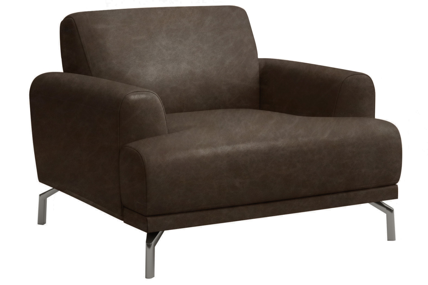 Mesonica Tmavě hnědé kožené křeslo Puzo Mesonica