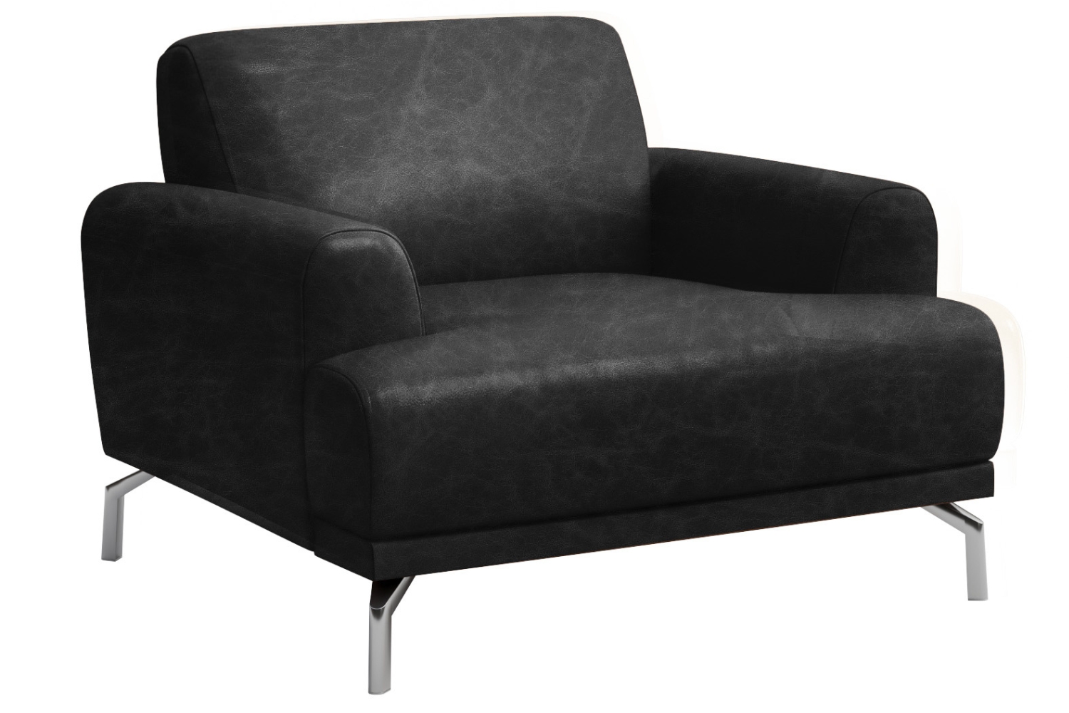 Mesonica Černé kožené křeslo Puzo Mesonica