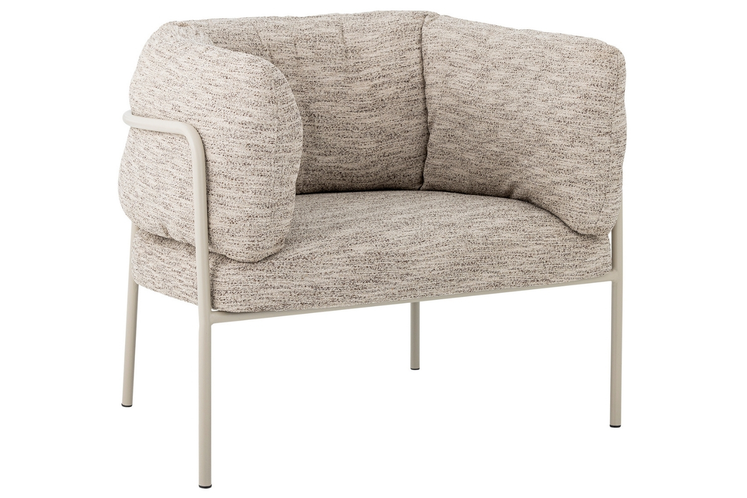 Bloomingville Béžovošedé čalouněné křeslo Karel Bloomingville