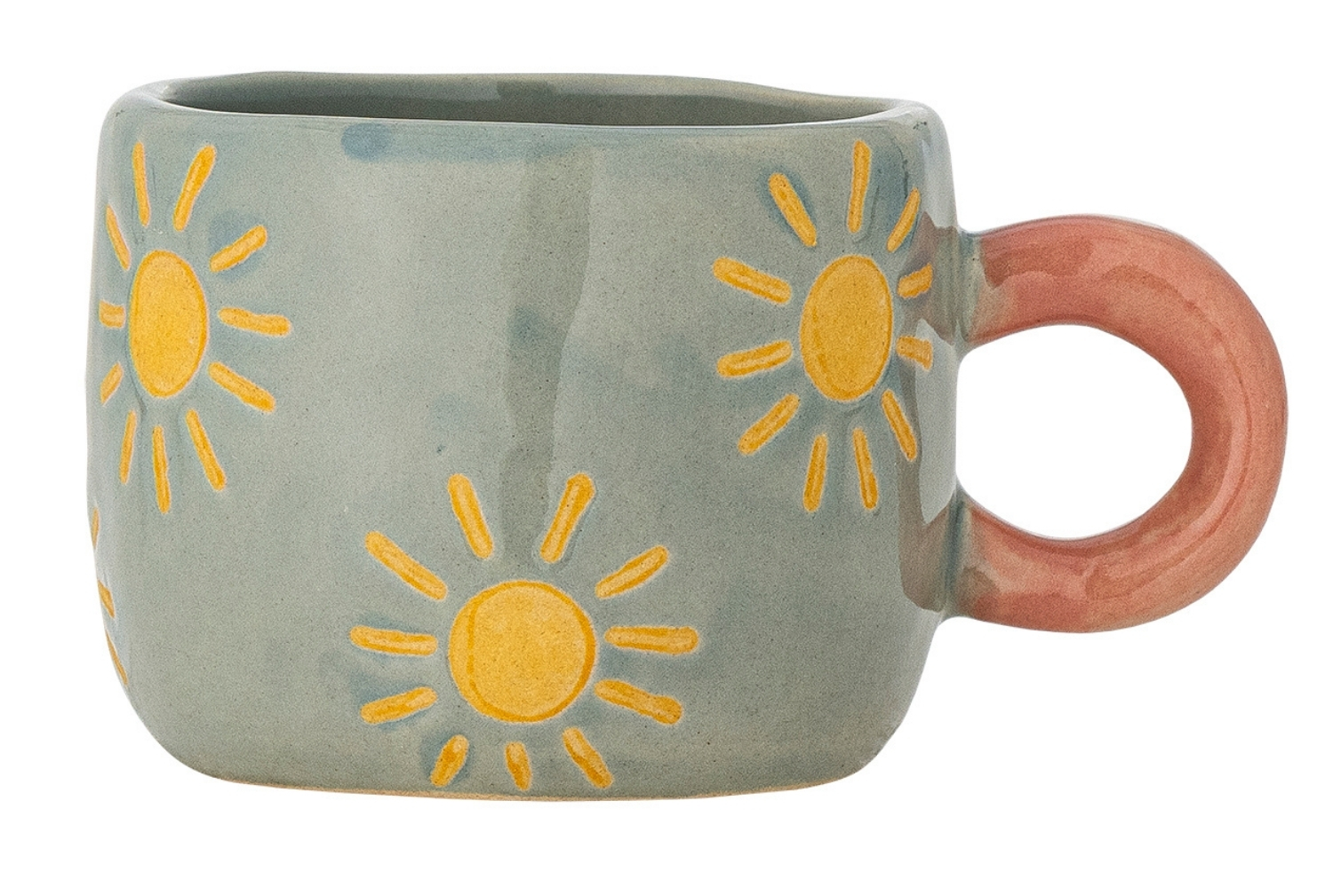 Bloomingville Modrozelený keramický hrnek Nini 100 ml Bloomingville