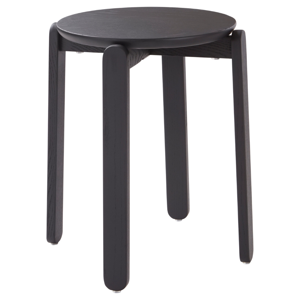 Jotex Černá dřevěná stolička MALDEN 45 cm Jotex