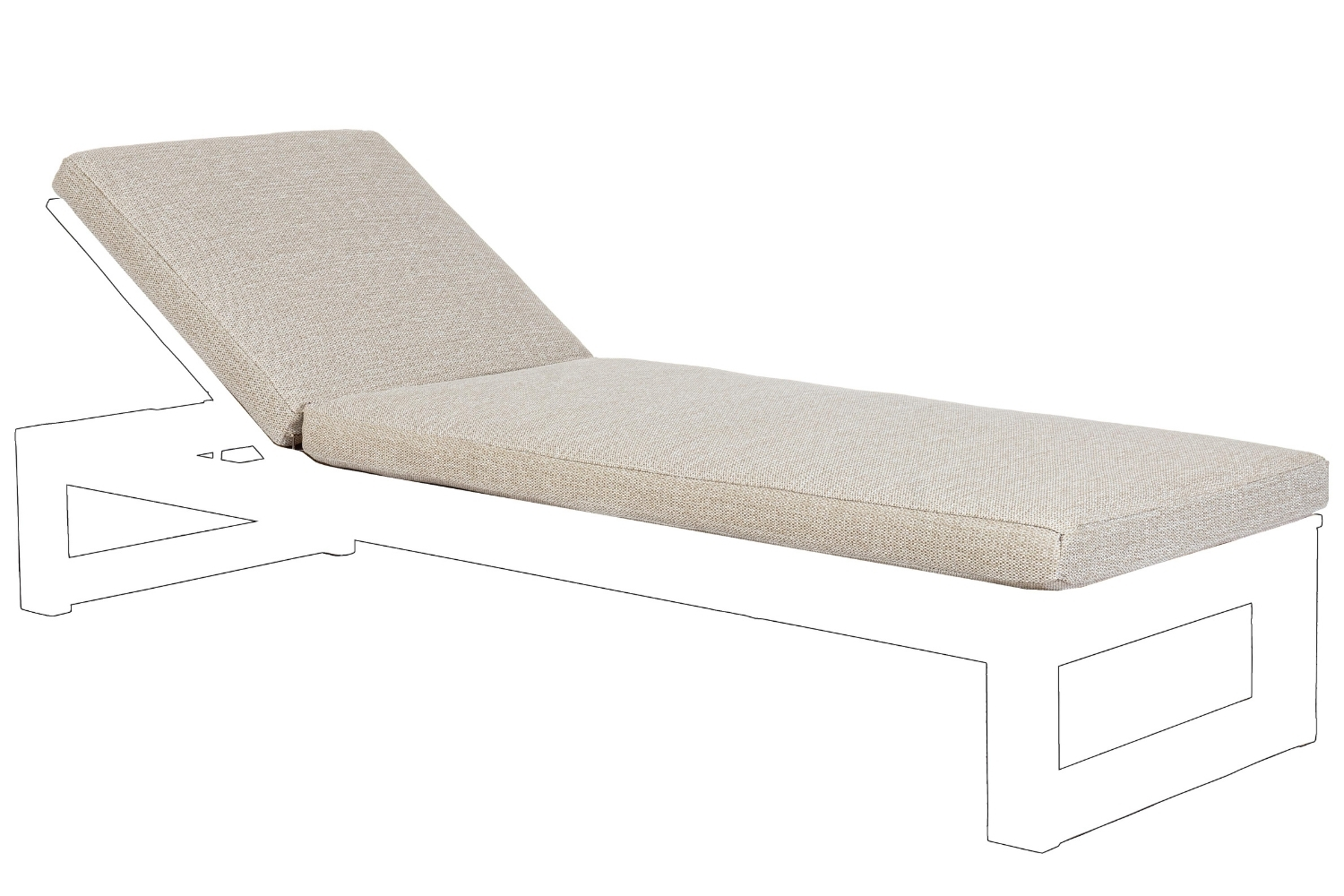 Bizzotto Béžový polštář na lehátko Honolulu Bizzotto