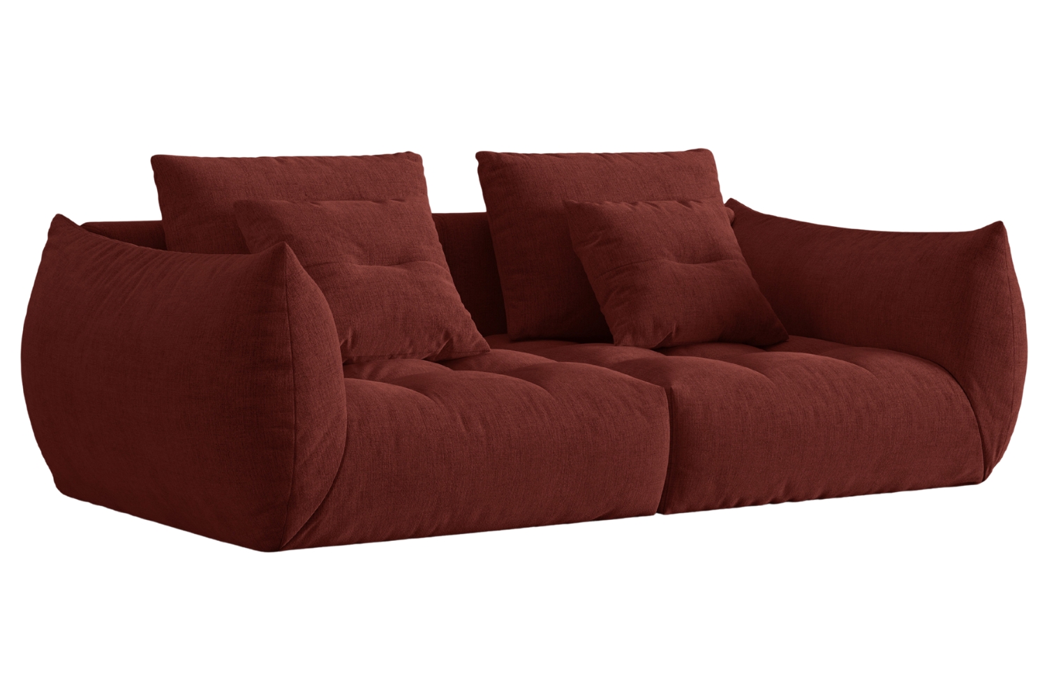 Micadoni Červená trojmístná pohovka Bloom 232 cm Micadoni