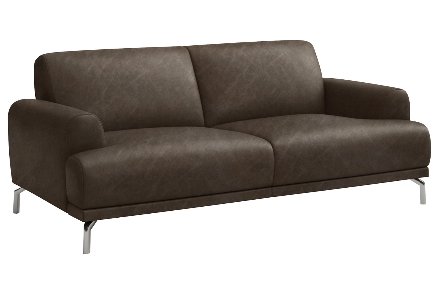 Mesonica Tmavě hnědá kožená dvoumístná pohovka Puzo 170 cm Mesonica
