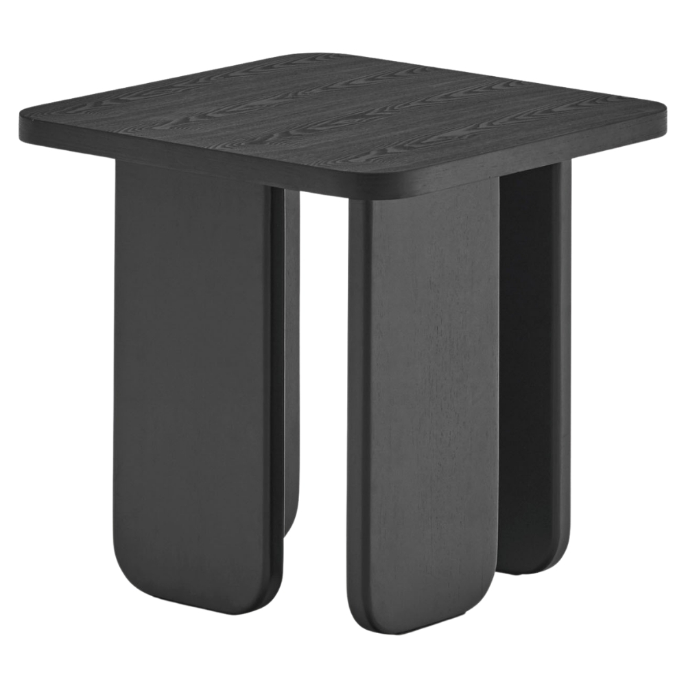 Teulat Černý dřevěný odkládací stolek Arq 48 x 48 cm Teulat