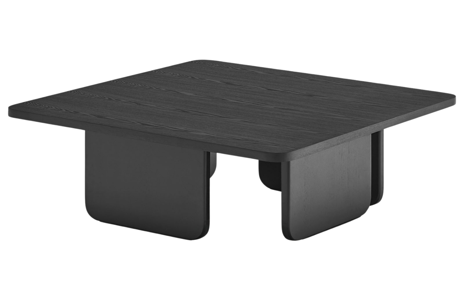 Teulat Černý dřevěný konferenční stolek Arq 100 x 100 cm Teulat