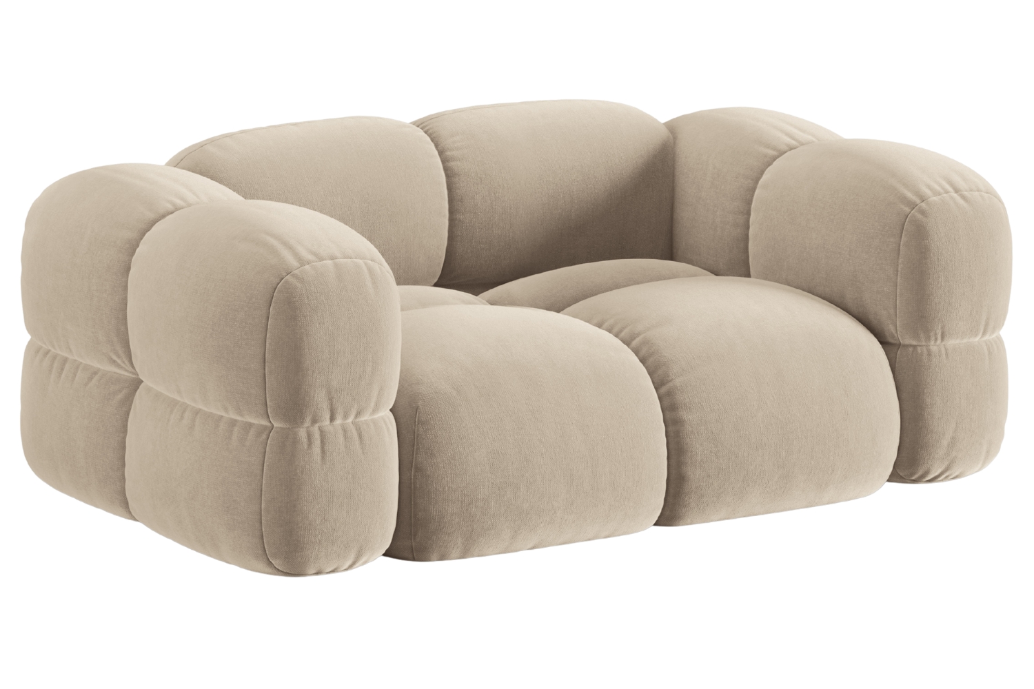 Cosmopolitan Design Světle béžová sametová dvoumístná pohovka Loretto 180 cm Cosmopolitan Design