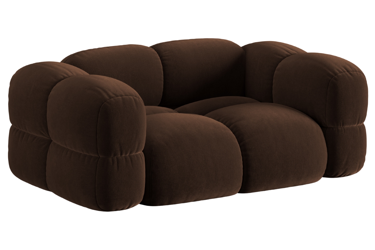 Cosmopolitan Design Hnědá sametová dvoumístná pohovka Loretto 180 cm Cosmopolitan Design