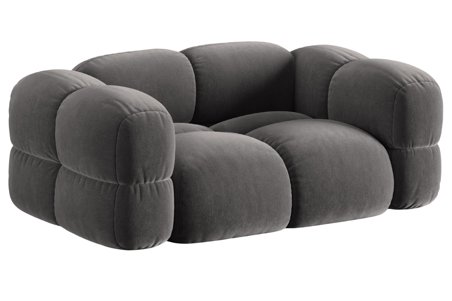 Cosmopolitan Design Šedá sametová dvoumístná pohovka Loretto 180 cm Cosmopolitan Design