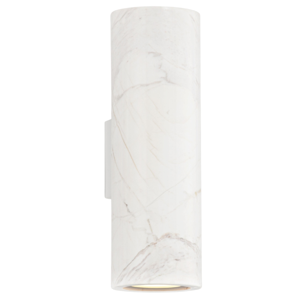 Nova Luce Bílé mramorové nástěnné světlo Olvio Nova Luce