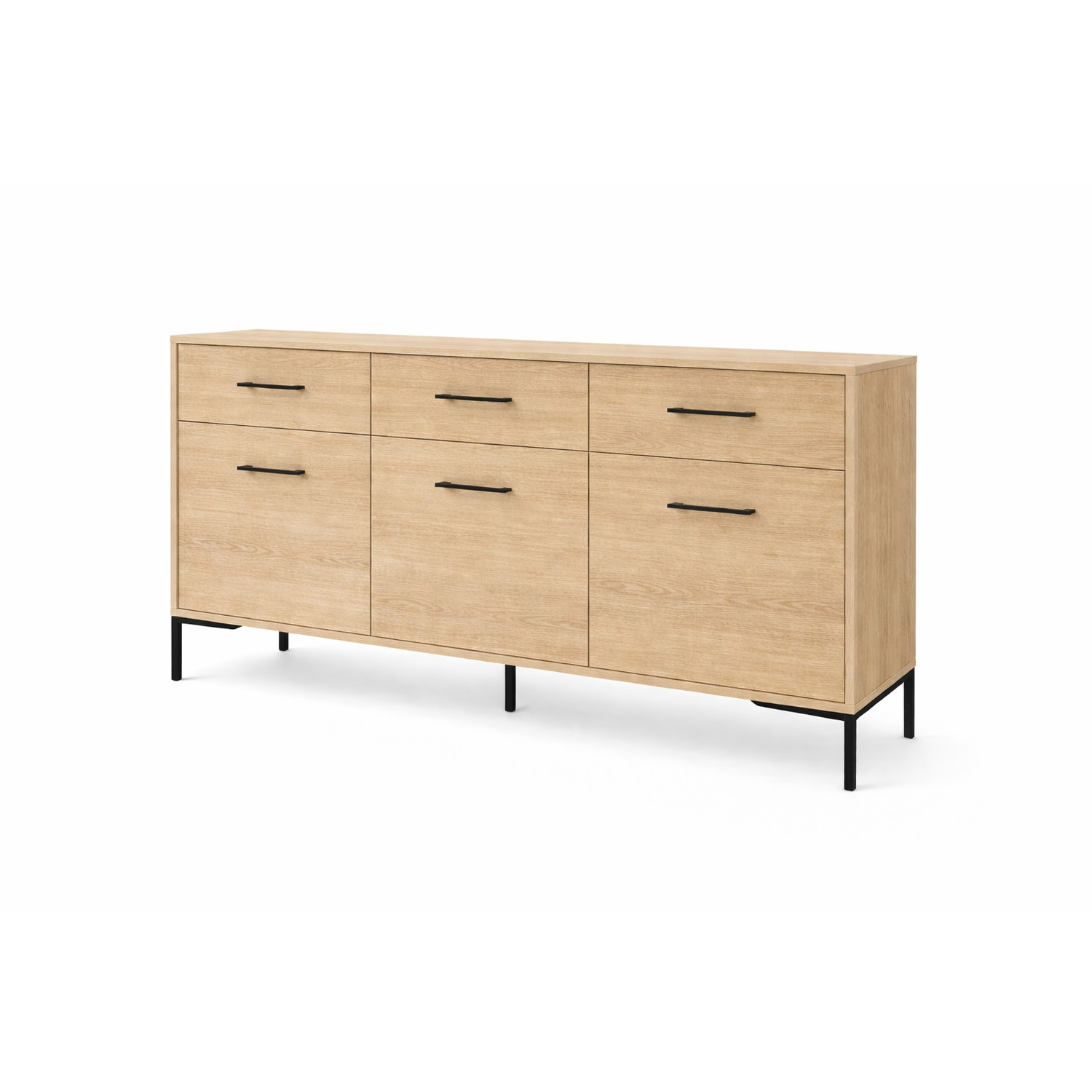 Komoda na nožičkách 3S3D - dub sonoma