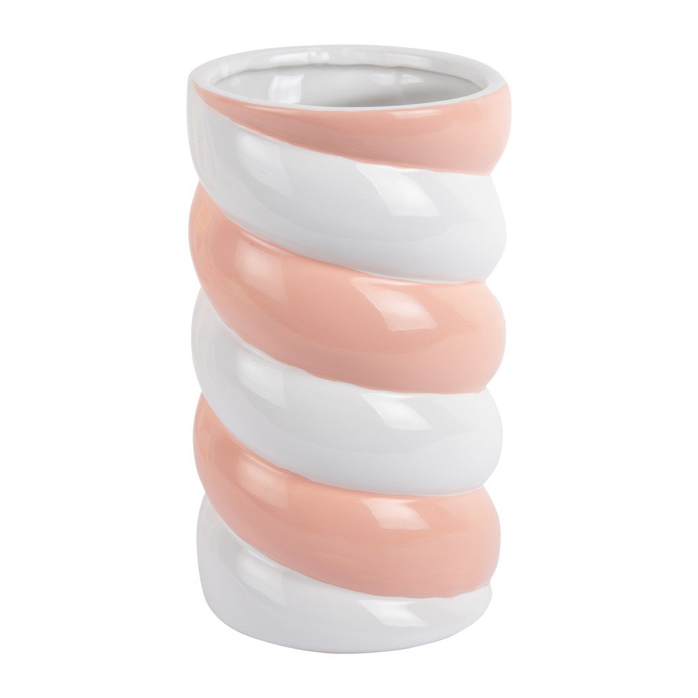 Bílá/růžová keramická váza (výška 23 cm) Marshmallow – PT LIVING PT LIVING