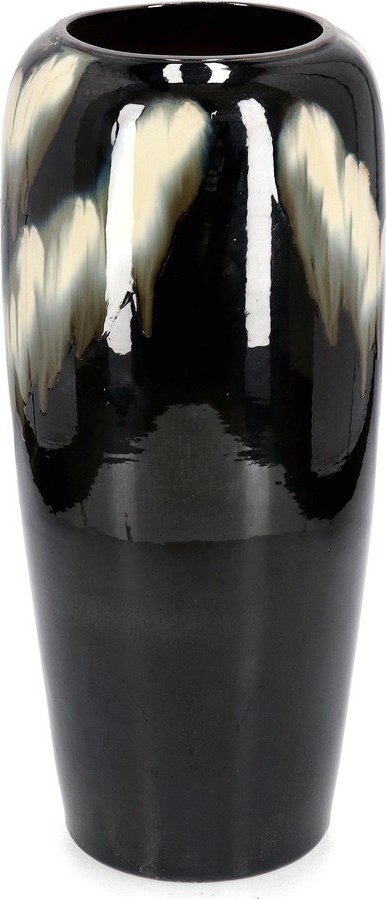 Černá terakotová ručně vyrobená/vysoká váza (výška 59 cm) Coira – Bizzotto Bizzotto