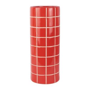 Červen&aacute; keramick&aacute; v&aacute;za (v&yacute;&scaron;ka 40 cm) Retro Tiles &ndash; PT LIVING PT LIVING