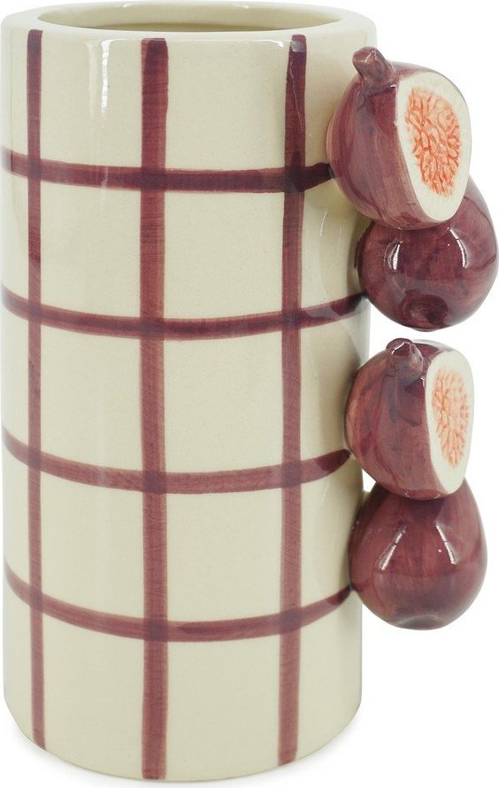 Fialová/krémová keramická váza (výška 21 cm) Havor – Yes Everyday Yes Everyday