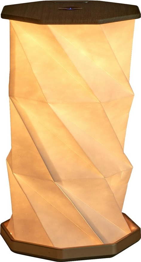 Hnědá světelná dekorace na USB ø 12 cm Twist Hexagon – Gingko Gingko