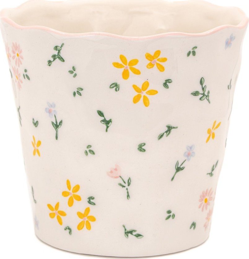 Kameninový obal na květináč ø 11 cm Ditsy Floral – Sass & Belle Sass & Belle