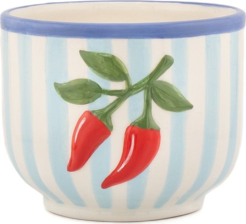 Keramický ručně malovaný obal na květináč ø 12 cm Chilli – Sass & Belle Sass & Belle