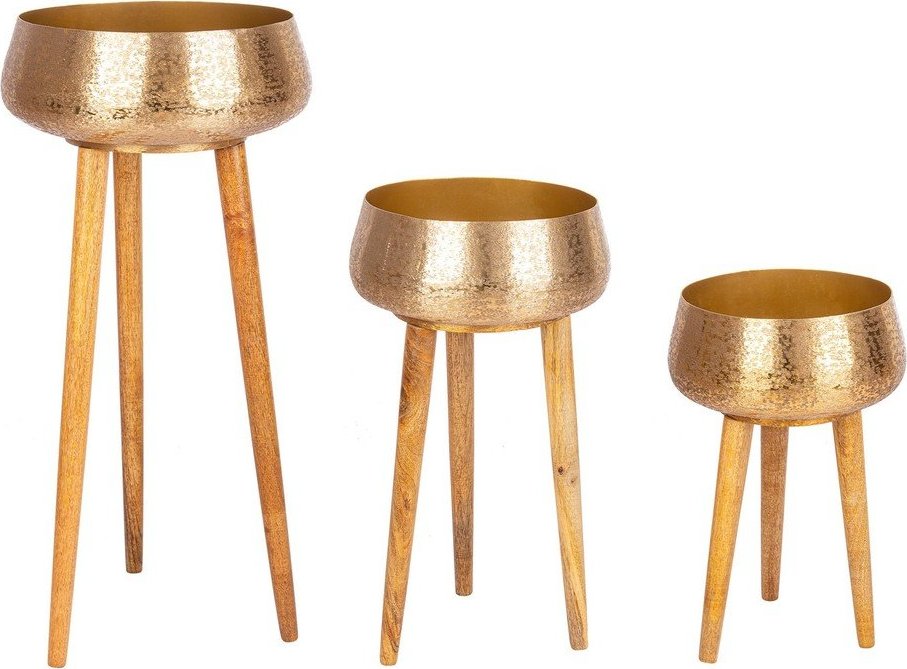 Kovové ručně vyrobené obaly na květináče v sadě 3 ks ø 37