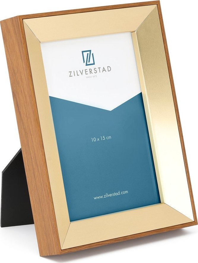 Kovový stojací rámeček v mosazné barvě 13