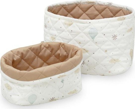 Krémové/světle hnědé látkové dětské koše na hračky v sadě 2 ks ø 24x17 cm Dreamland/Camel – Cam Cam Copenhagen Cam Cam Copenhagen