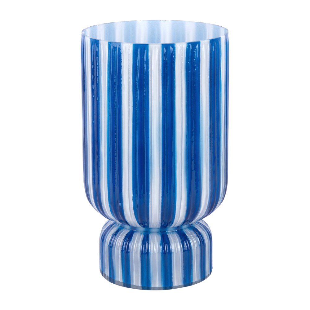Modrá skleněná váza (výška 26 cm) Rayado Retro – PT LIVING PT LIVING