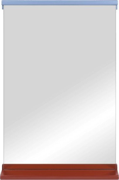 Nástěnné zrcadlo s poličkou s dřevěným rámem 50x75 cm Lun – noo.ma NOO.MA