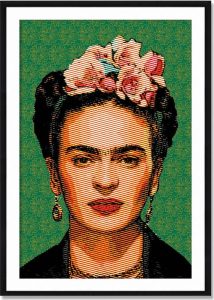 N&aacute;stěnn&yacute; obraz ze sambov&eacute;ho dřeva Madre Selva Frida Draw