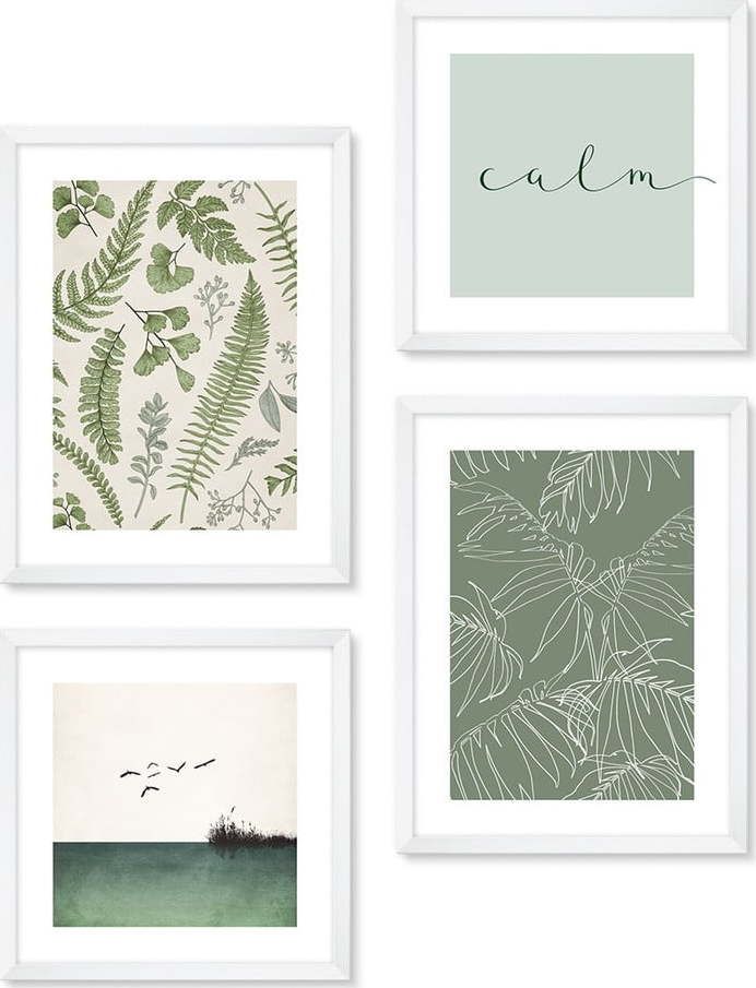 Obrazy v sadě 4 ks 30x40 cm Calm – knor knor