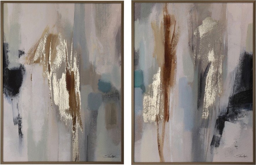 Tištěné/s ručně malovanými prvky obrazy v sadě 2 ks s rámem/na plátně 60x80 cm Gallery – Bizzotto Bizzotto