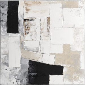 Ti&scaron;těn&yacute;/s ručně malovan&yacute;mi prvky obraz na pl&aacute;tně 80x80 cm Crown &ndash; Bizzotto Bizzotto