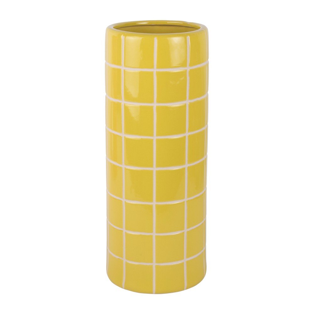 Žlutá keramická váza (výška 40 cm) Retro Tiles – PT LIVING PT LIVING